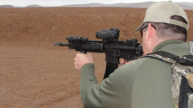 "2010 SHOT Show - Media Day at the Range - Shooting an AR-15" by Tac6 Media licensed under CC BY 2.0