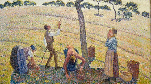 "Camille Pissarro, Apple Picking at Eragny-sur-Epte, 1888" by Sharon Mollerus licensed under CC BY 2.0