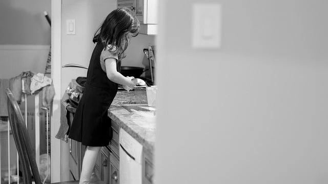 "Cinderella doing the dishes - 308/365" by David D licensed under CC BY 2.0
