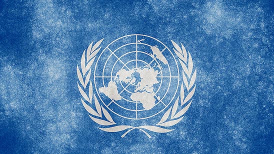 "UN Grunge Flag" by Nicolas Raymond licensed under CC BY 2.0