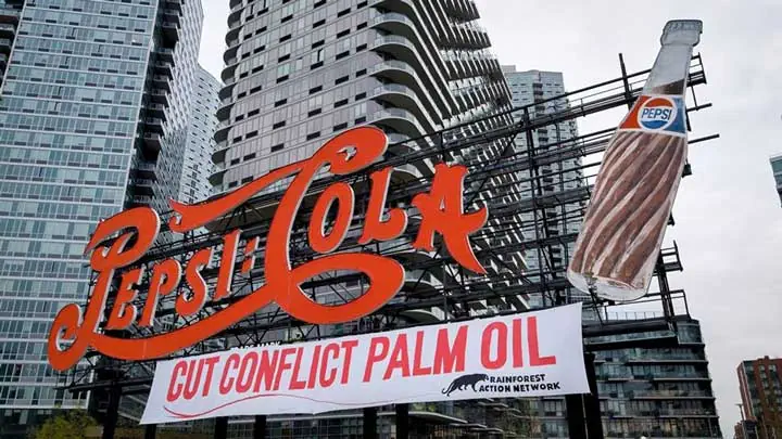 "Pepsi & RAN conflict with palm oil" Photo Courtesy of: Rainforest Action Network