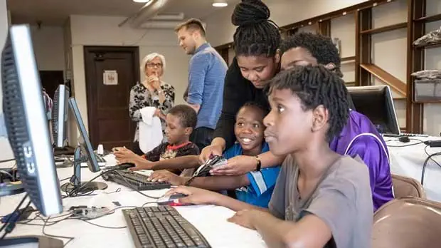"Technology classes at the library" Photo courtesy of The Detroit Public Library Foundation 